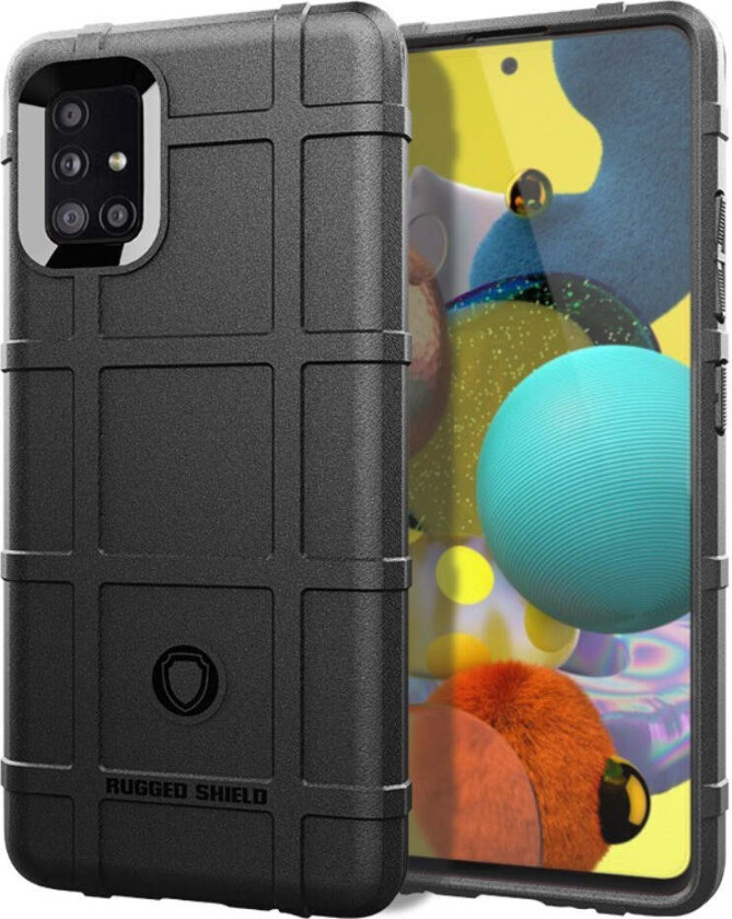 Samsung Galaxy A51 (5G) Rugged Shield Plastdeksel - Svart