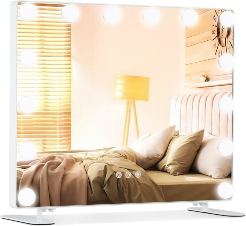 Hollywood sminkespeil med belysning og intelligent berøringskontroll skrivebordsspeil