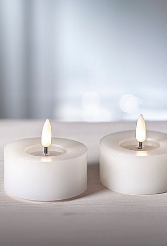 FLOW batteridrevet telys ø 7 cm 2-pakke