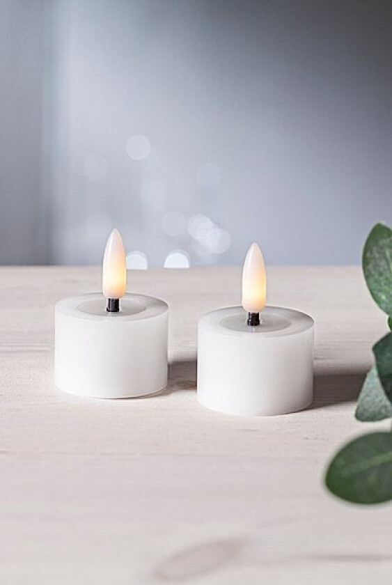 FLOW batteridrevet telys ø 4 cm 2-pakke