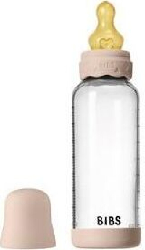 Glass Boheme Baby Bottle Round Latex 240 ml. Medium Flow Blush - 1 stk.
