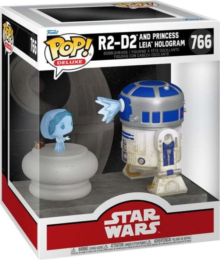 R2-D2 and Princess Leia Hologram (Pop! Deluxe) Vinylfigur 766 - Funko Pop! - Funko Shop Europe