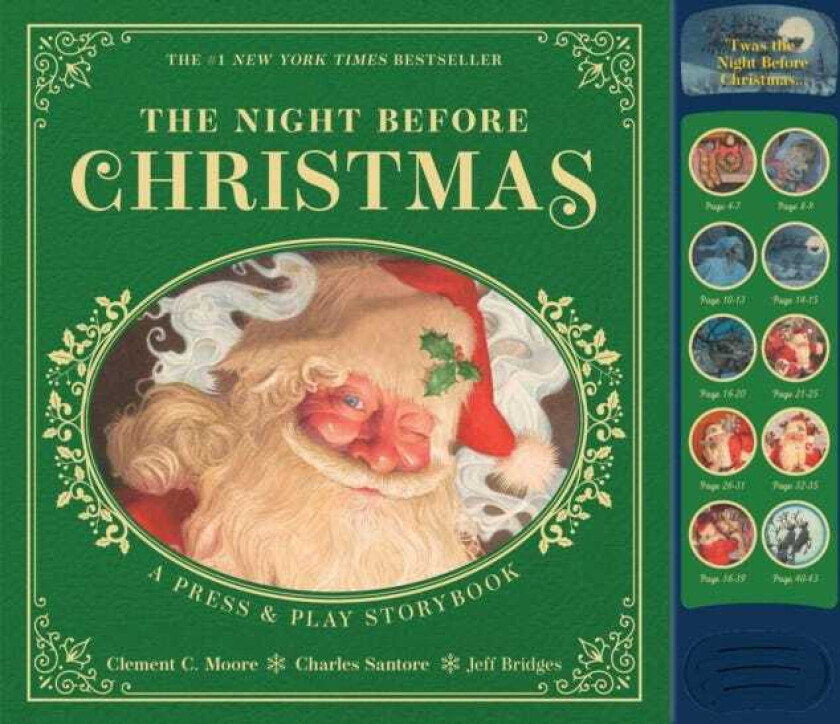The Night Before Christmas Press and Play Storybook The Classic Edition Hardcover Book Narrated by Jeff Bridges