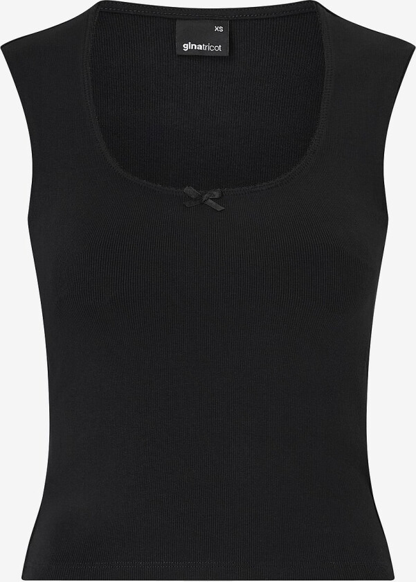 Topp Tight Rib Top - Svart