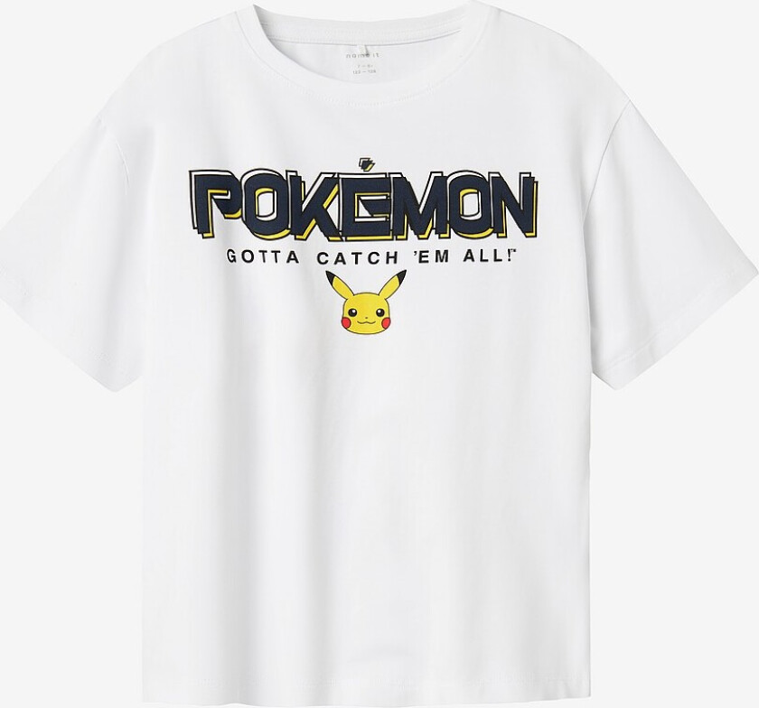 T-skjorte nkmMat Pokemon Nreg SS Top Box Sky - Hvit