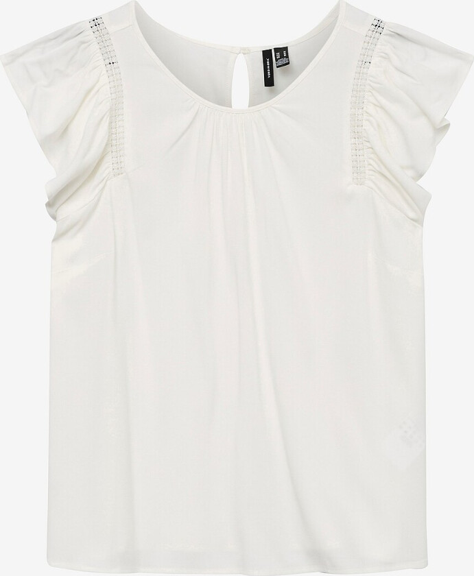 Topp vmBella SS Lace Top Wvn GA Noos - Hvit