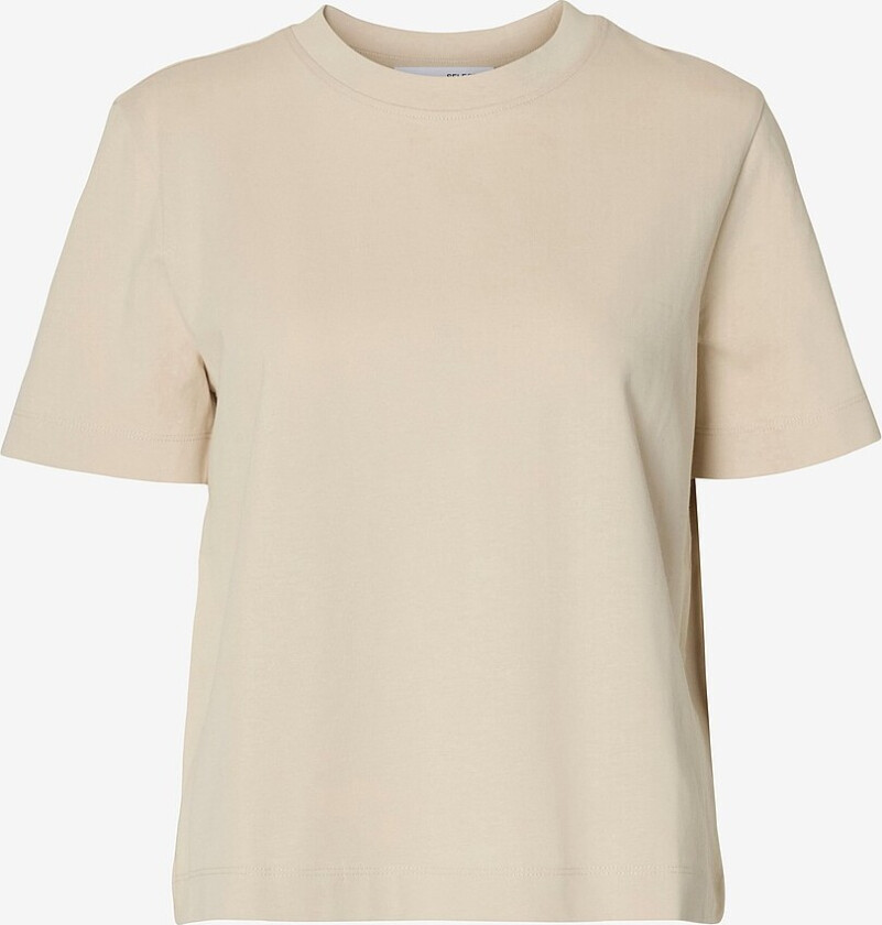 Topp slfEssential SS Boxy Tee - Grå