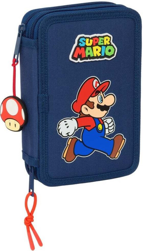 Nintendo Super Mario Dobbeltpennal, Marineblå - Pennal