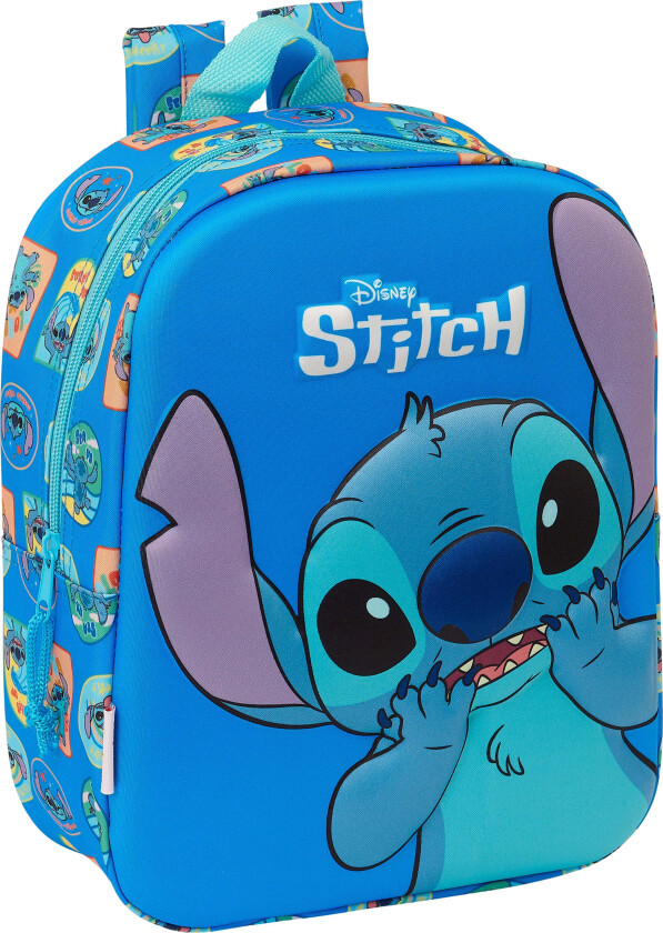 Disney Lilo and Stitch 3D Mini Ryggsekk 6L, Blå - Ryggsekker - Polyester