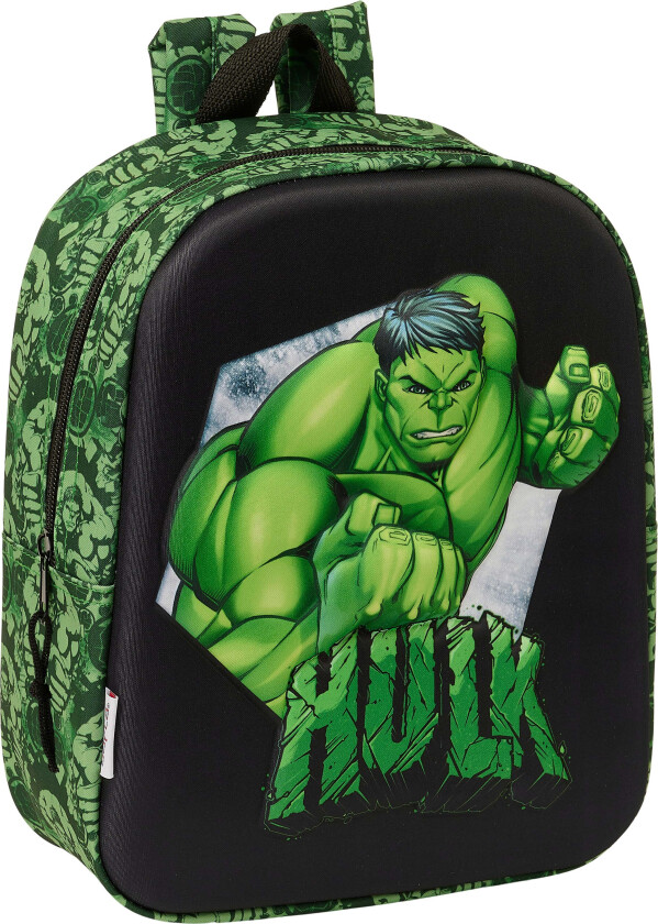Hulk 3D Mini Ryggsekk 6L, Svart/Grønn - Ryggsekker - Polyester
