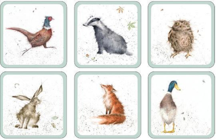 Glassunderlag 10,5x10,5 cm 6 stk