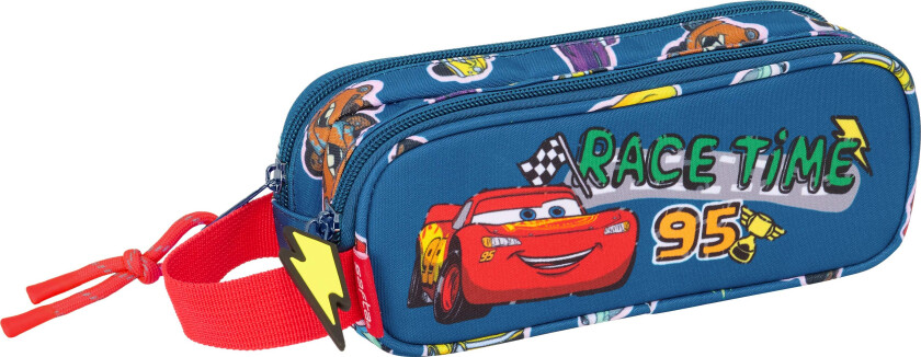 Dobbeltpennal Racing, Mørkeblå - Pennal - Polyester