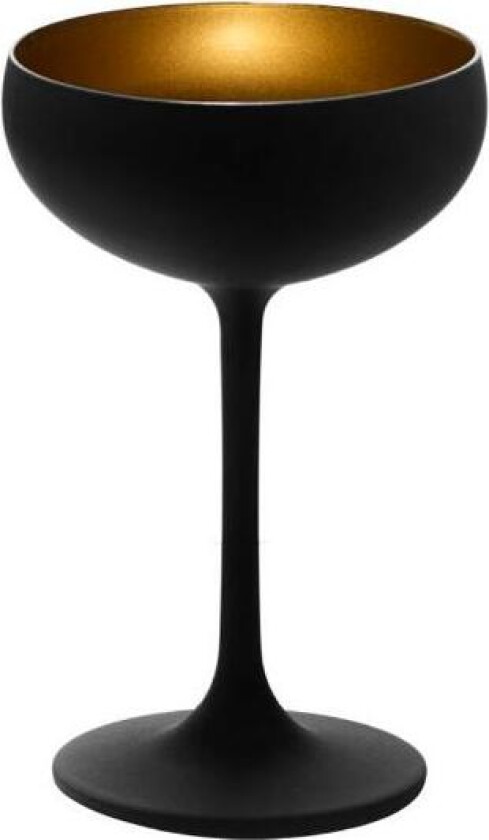 Elements champagneglass svart/gull