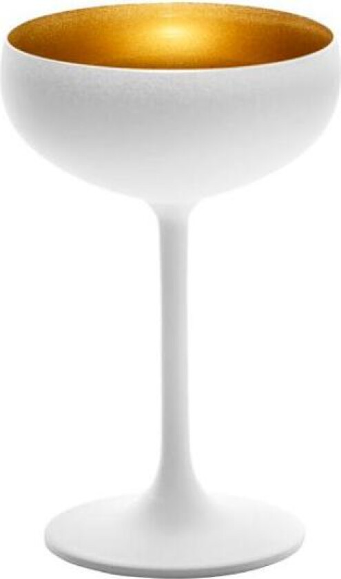Elements champagneglass hvit/gull