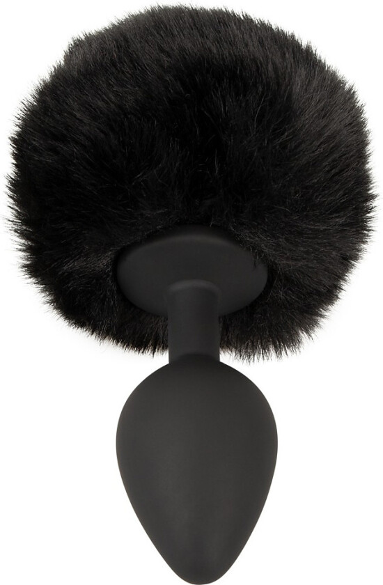 You2Toys: Fluffy Bunny Tail Butt Plug, medium, svart