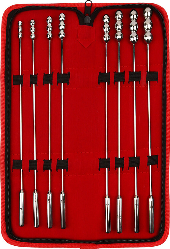 Mr Steel: Rosebud Urethral Beaded Sounds, 8-pack