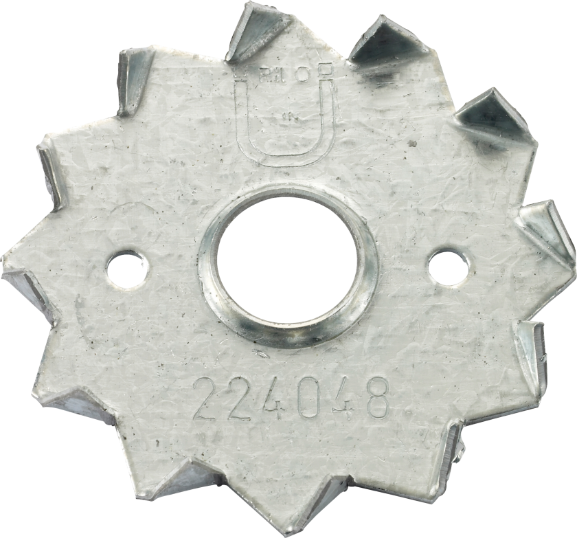 Bilde av stjerneskive 1-sidig pregalv. M12 ø48mm, 50stk