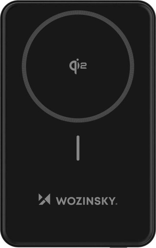 MagSafe Qi2 powerbank med USB & USB-C - 10.000mAh - 22,5W PD - Sort