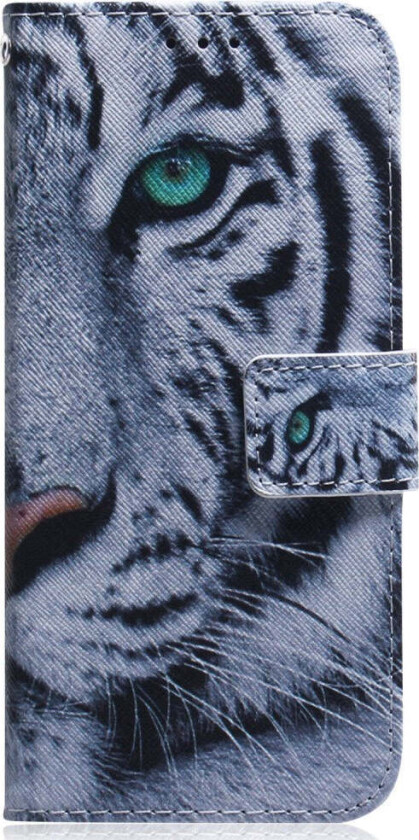 Samsung Galaxy S25 Kunstskinn Flip Deksel med Motiv - Tiger
