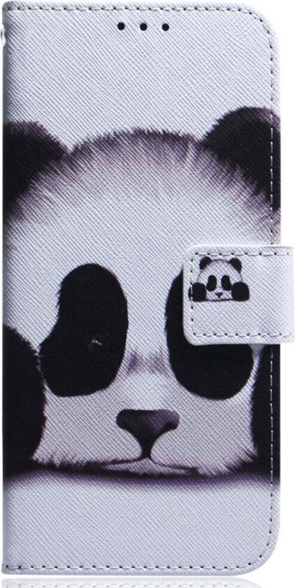Samsung Galaxy S25 Kunstskinn Flip Deksel med Motiv - Panda
