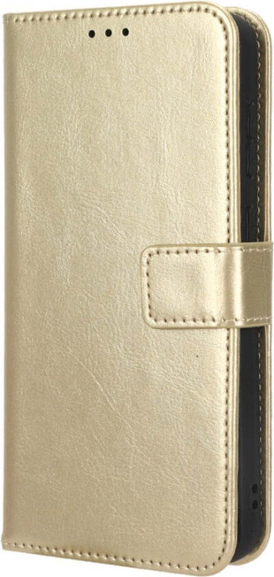 Samsung Galaxy S23+ (Plus) Kunstskinn Flip Deksel m. Kortholder & Ståfunksjon - Gull