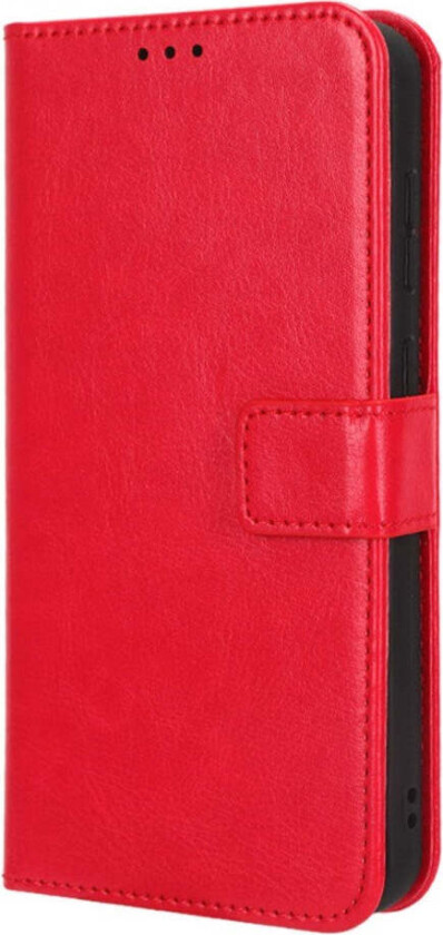 Samsung Galaxy S23+ (Plus) Kunstskinn Flip Deksel m. Kortholder & Ståfunksjon - Rød