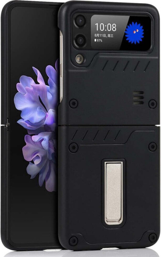 Samsung Galaxy Z Flip3 (5G) Hard Plast Deksel m. Kickstand - Svart