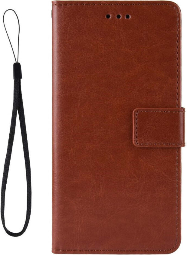 Samsung Galaxy A42 (5G) Kunstskinn Flip Deksel m. Kortholder & Ståfunksjon - Brun