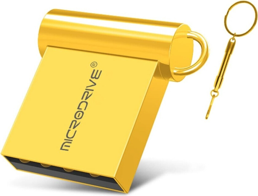 MICRODRIVE 128 GB USB-minnepinne 2.0 Metal Flash-stasjon Bærbar
