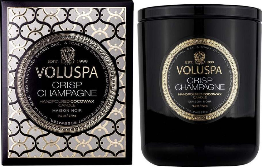 Bilde av Classic Maison Noir duftlys 60 timer Crisp Champagne