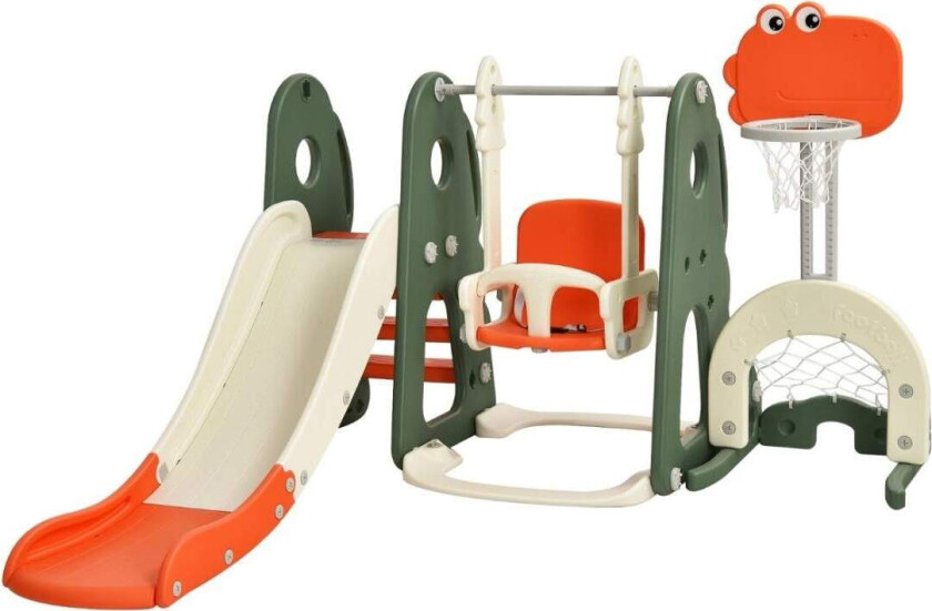 Huskestativ lysbilde og huskesett for småbarn 172 x 182 x 108-120 cm oransje