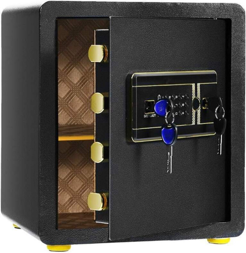 Safe Electronic Safe Cabinet med Digital Keyboard 45 L Safe Safe 36 x 31 x 41 cm Svart