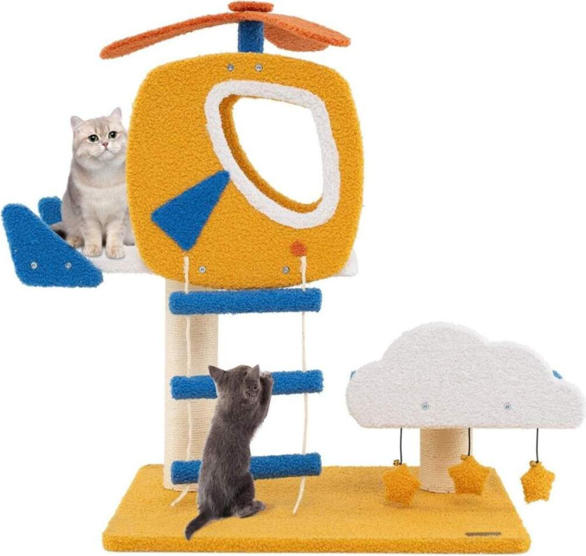 Katte skrapestolpe med helikopterplattform & skrapestolpe & hoppeplattform skrapestolpe