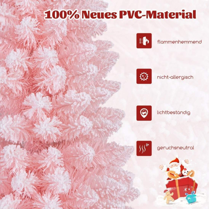 Kunstig juletreblyant 150 cm juletre med snørosa