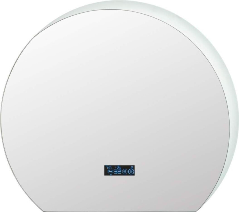 Bilde av Halvrundt baderomsspeil med 3-farget LED-lys. Dimbart sminkespeil