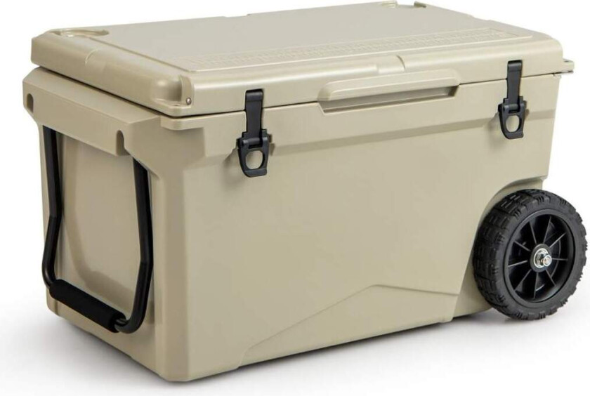 Bilde av 71L isolert boks med flaskeåpner og håndtak og hjul Bærbar kjøleboks varmebeholder Khaki