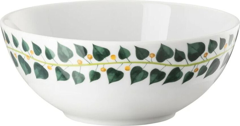Magic Garden Foliage frokostskål 15 cm Hvit-grønn