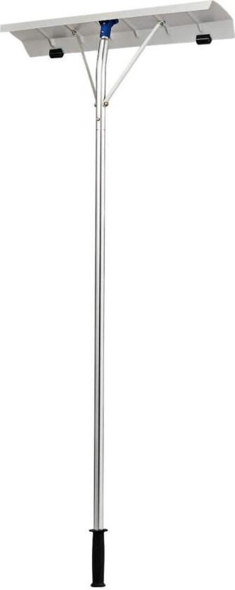 160 - 610 cm taksnørydder laget av aluminium + TPE med hjul og uttrekkbart håndtak snøskuffe sølv
