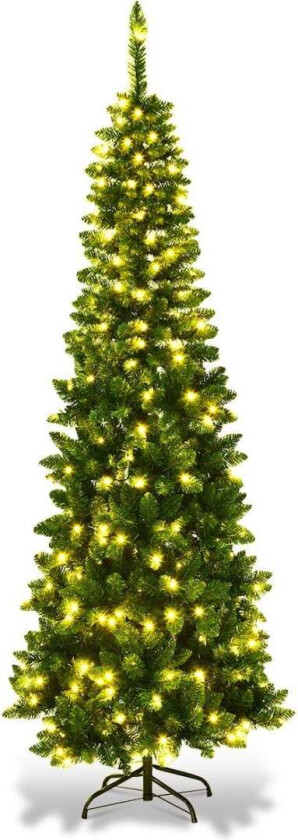 225cm juletre Høykvalitets PVC-nåler Blyantformet juletregrønt