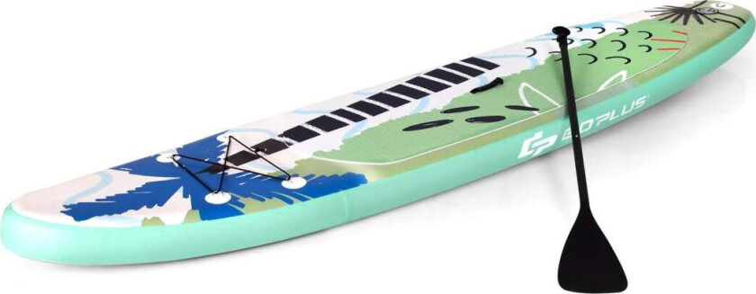 Stand Up Surfebrett Oppblåsbart Surfebrett Paddle Board 320 x 76 x 15 cm Grønn