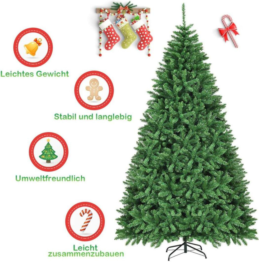 275 cm kunstig juletre metall stativ kunstig tre med 3594 tips