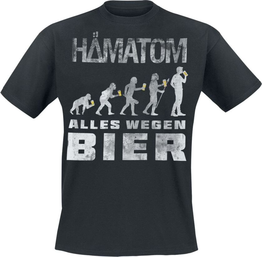 T-skjorte - Bier - S til 4XL - Herrer - svart