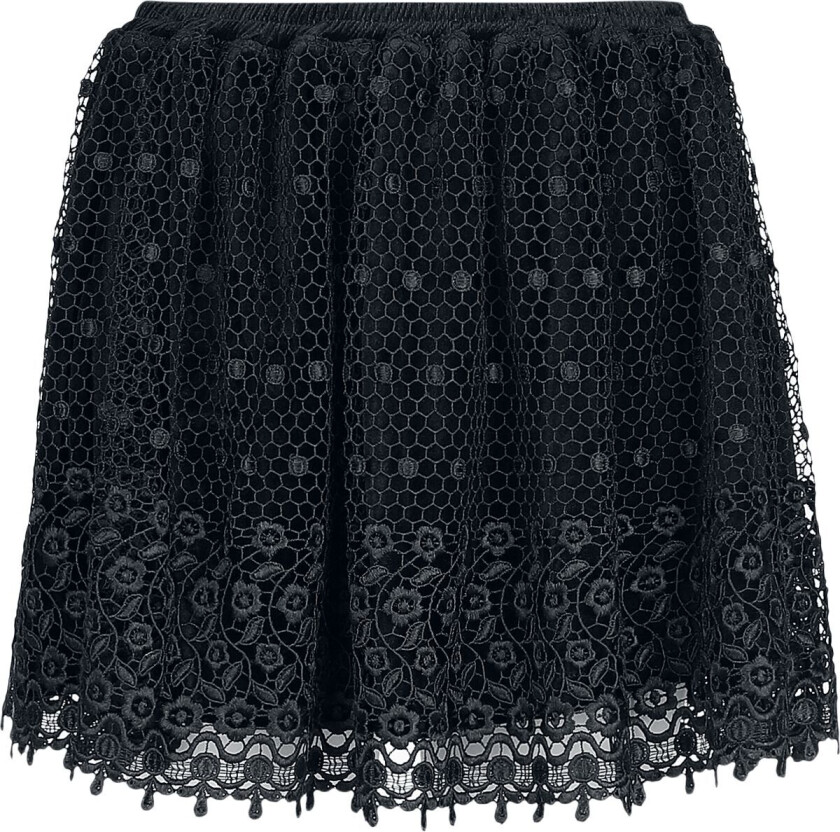 Goth Kort skjørt - Gothic Skirt - XS til XL - Damer - svart