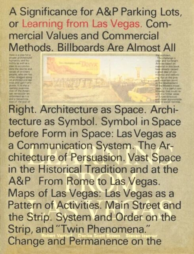 Learning From Las Vegas av Robert (Venturi Scott Brown & Associates Inc) Venturi, Denise Scott (Architect Venturi Scott Brown & Associates Inc