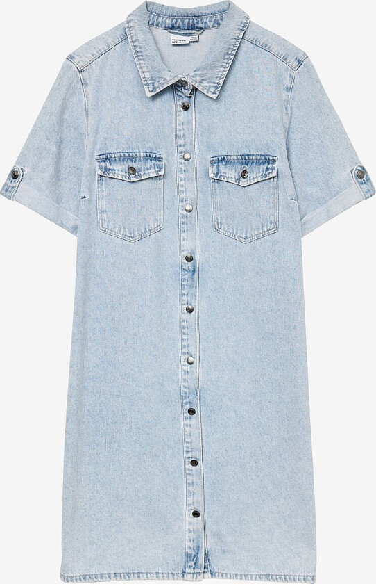 Kjole vmJennie SS Short Denim Dress - Blå