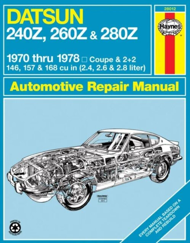 Datsun 240Z (1970-1973), 260Z (1974-1975) & 280Z (1976-1978) Haynes Repair Manual (USA) av Haynes Publishing