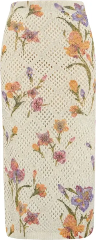 Dame, Skjørt, Flerfarget, M