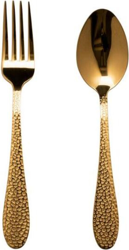 Frost dessertbestikk 8 deler messing