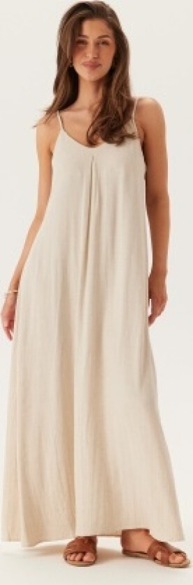 Objsanne Sl Long Dress Sandshell 44