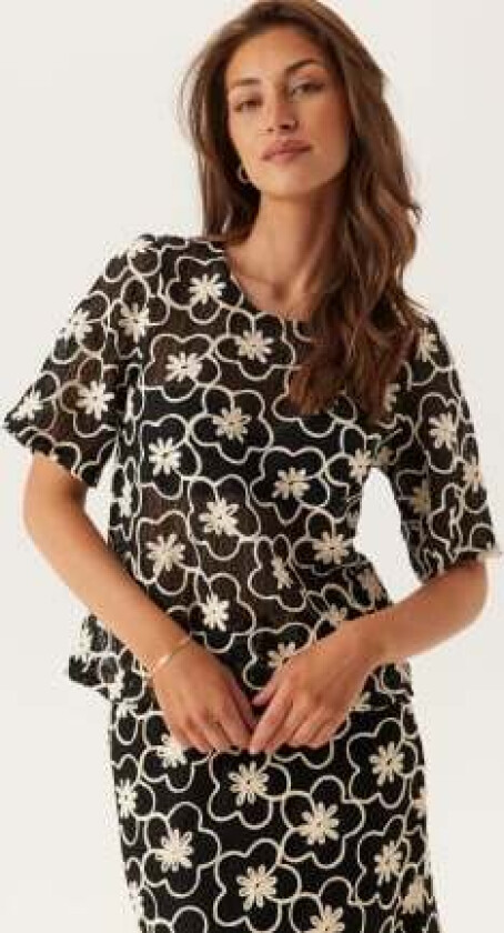 Objcalla S/S RE TOP RE TOP R Black Detail:sandshell 40